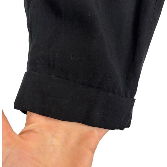 Madewell Cuffed Track Trousers Black Pants Women's Medium - Picture 5 of 7